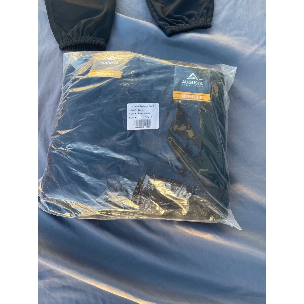 Augusta lot of‎ 6 Youth Pull-Up Baseball Pants Black Style 6849 Size Small 6-8